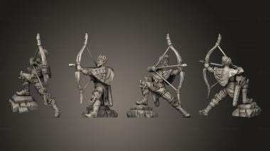 Military figurines Ranger Bandit Bow C 3d model