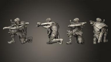 Military figurines Ranger Bandit Crossbow A 3d model