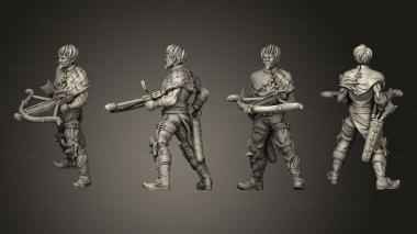 Military figurines Ranger Bandit Crossbow B 3d model