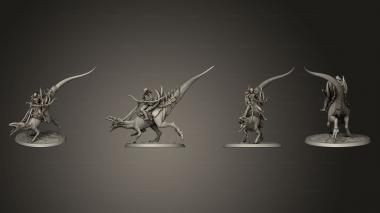 Military figurines Raptor Crouch Archer 01 3d model