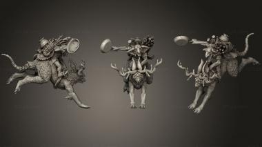 Military figurines Goblin Jackalope Rider 4 3d model