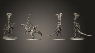 Military figurines Raptor Look Left Banner 01 3d model