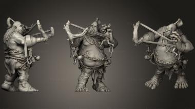 Military figurines Goblin Launcher Ogre 3d model