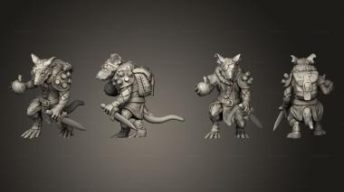 Military figurines Rat Bomber 3d model