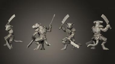 Military figurines Rat Butcher 3d model