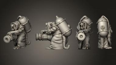 Military figurines Rat Folk flamer 1 001 3d model