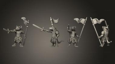Military figurines Rat Leader 3d model