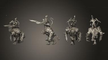 Military figurines Rat Ogre Chieftain 3d model