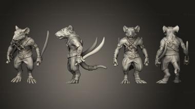 Military figurines Rat Warrior 3d model