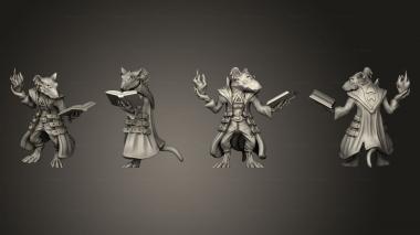 Military figurines Rat Wizard 3d model
