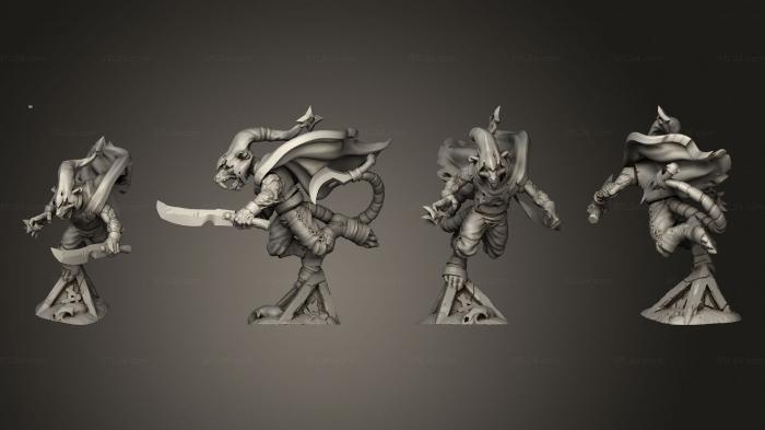 Military figurines (Ratfolk Assasin 01, STKW_11305) 3D models for cnc