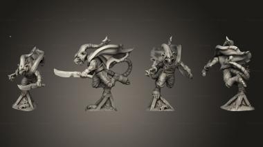 Military figurines Ratfolk Assasin 01 3d model