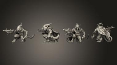 Military figurines Ratfolk Assasin 02 3d model