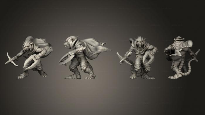 Military figurines (Ratfolk Assasin 03, STKW_11307) 3D models for cnc