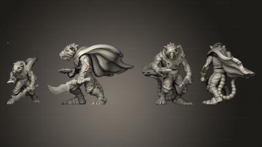 Military figurines Ratfolk Assasin 04 3d model