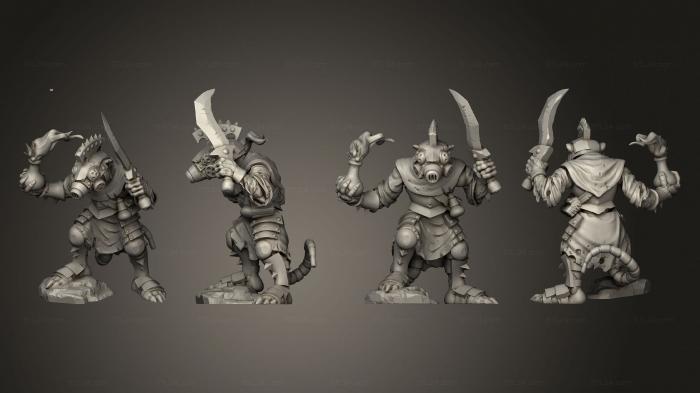 Military figurines (Ratfolk Grenadiers 01, STKW_11309) 3D models for cnc