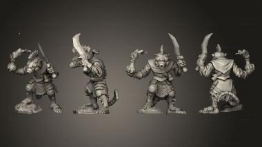 Military figurines Ratfolk Grenadiers 01 3d model