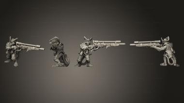 Military figurines Ratfolk Gunslingers 01 3d model