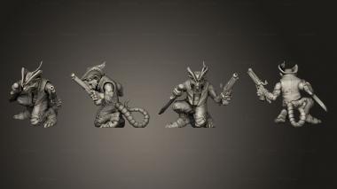 Military figurines Ratfolk Gunslingers 03 3d model