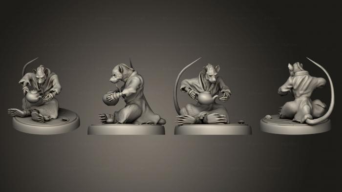 Military figurines (Ratfolk Sensei Tea Time, STKW_11316) 3D models for cnc
