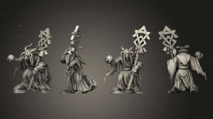 Military figurines (Ratfolk Sorcerer Head A 001, STKW_11317) 3D models for cnc