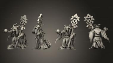 Military figurines Ratfolk Sorcerer Head A 001 3d model