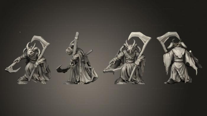 Military figurines (Ratfolk Sorcerer Head A 002, STKW_11318) 3D models for cnc