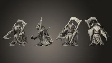 Military figurines Ratfolk Sorcerer Head A 002 3d model