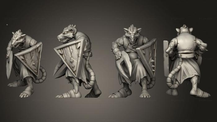 Military figurines (Ratfolk 01, STKW_11319) 3D models for cnc