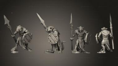 Military figurines Ratfolk 02 3d model
