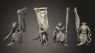 Military figurines Ratfolk 06 3d model