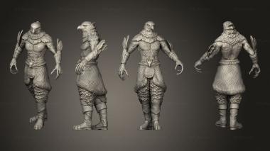 Military figurines Raven Tribe Hunter 3d model