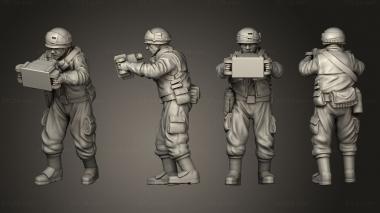 Military figurines Rebel Ordnance Gunner 002 3d model