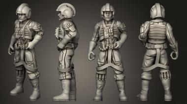 Military figurines Rebel Pilot 01 3d model