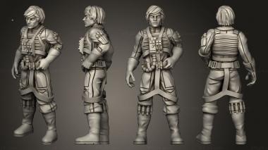 Military figurines Rebel Pilot 03 3d model