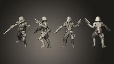 Military figurines Recon pilot trooper 3d model