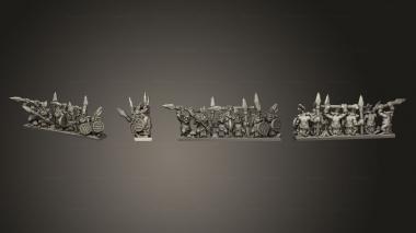 Military figurines Red Nebular forest goblin spearmen fg spearstrip 2 3d model