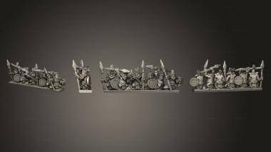 Military figurines Red Nebular forest goblin spearmen fg spearstrip 4 3d model