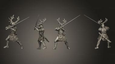 Military figurines reen Knight Fighting 3d model