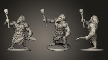 Military figurines Gorilla Man Warrior 3d model