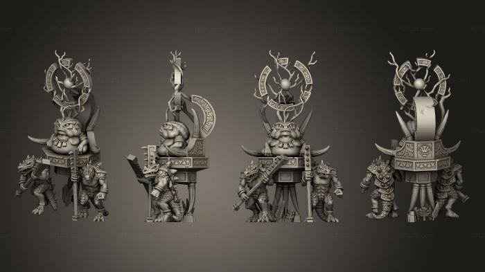 Military figurines (reptilian archmage, STKW_11450) 3D models for cnc