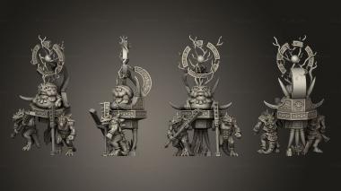 Military figurines reptilian archmage 3d model