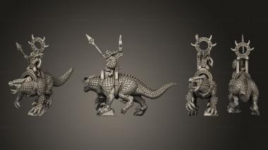 Military figurines reptilian behemosaur 2 3d model