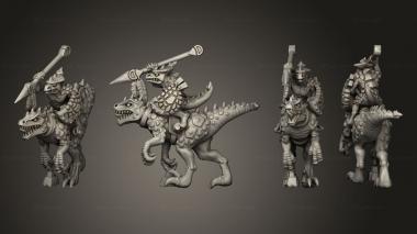 Military figurines reptilian cavalry 1 3d model