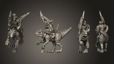 Military figurines reptilian cavalry 2 3d model