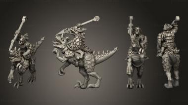 Military figurines reptilian cavalry 3 3d model
