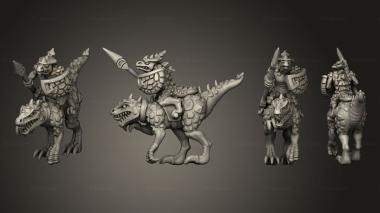 Military figurines reptilian cavalry 4 3d model