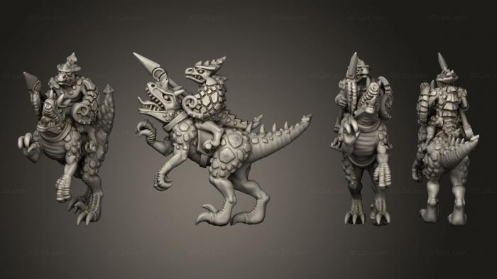 Military figurines (reptilian cavalry 5, STKW_11457) 3D models for cnc