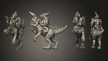 Military figurines reptilian cavalry 5 3d model