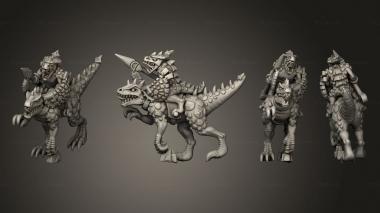 Military figurines reptilian cavalry 6 3d model